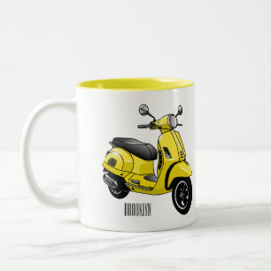 Abbildung des Cartoon von Motorrädern Zweifarbige Tasse