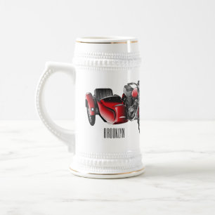 Abbildung des Cartoon von Nebenkraftwagen Bierglas