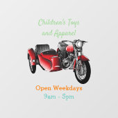 Abbildung des Cartoon von Nebenkraftwagen Fensteraufkleber (Blatt)