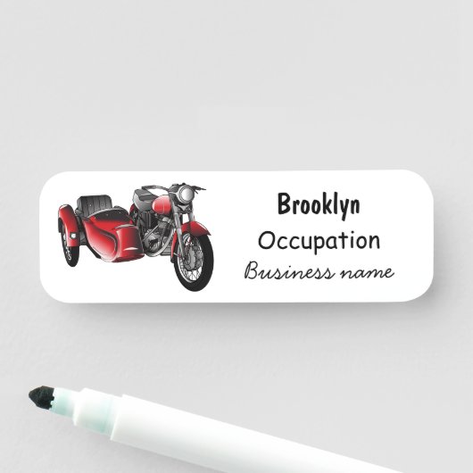 Abbildung des Cartoon von Nebenkraftwagen Namensschild (Beispiel)