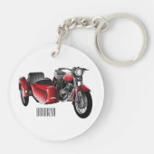 Abbildung des Cartoon von Nebenkraftwagen Schlüsselanhänger (Rückseite)