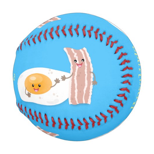 Abbildung des Cartoon von niedlichem Kawaii mit Ei Baseball (Vorne Rechts)