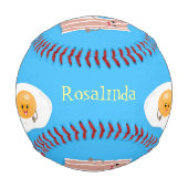 Abbildung des Cartoon von niedlichem Kawaii mit Ei Baseball (Vorderseite)