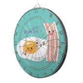 Abbildung des Cartoon von niedlichem Kawaii mit Ei Dartscheibe (Vorderseite rechts)