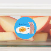 Abbildung des Cartoon von niedlichem Kawaii mit Ei Etiketten (Befestigt)