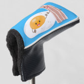 Abbildung des Cartoon von niedlichem Kawaii mit Ei Golf Headcover (3/4 Vorderseite)