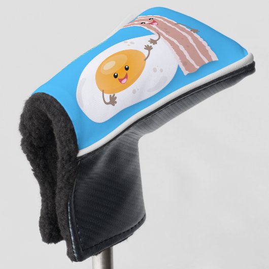 Abbildung des Cartoon von niedlichem Kawaii mit Ei Golf Headcover (3/4 Vorderseite)