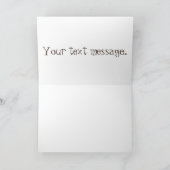 Abbildung des Cartoon von niedlichem Kawaii mit Ei Karte (Innenseite)