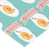 Abbildung des Cartoon von niedlichem Kawaii mit Ei Kurzer Tischläufer (Ecke)