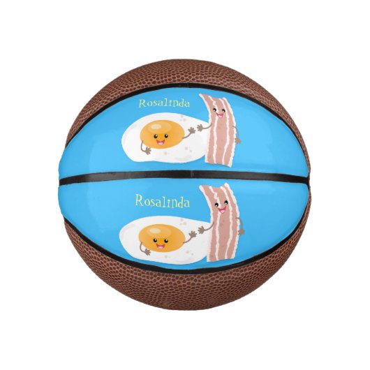 Abbildung des Cartoon von niedlichem Kawaii mit Ei Mini Basketball (Vorderseite)