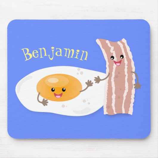 Abbildung des Cartoon von niedlichem Kawaii mit Ei Mousepad (Vorne)