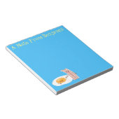 Abbildung des Cartoon von niedlichem Kawaii mit Ei Notizblock (angewinkelt)