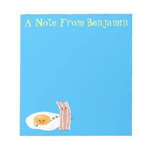 Abbildung des Cartoon von niedlichem Kawaii mit Ei Notizblock