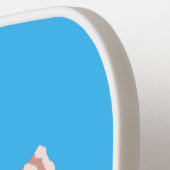 Abbildung des Cartoon von niedlichem Kawaii mit Ei Pickleball Schläger (Linke Seite)