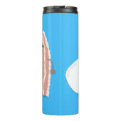 Abbildung des Cartoon von niedlichem Kawaii mit Ei Thermosbecher (Rückseite)