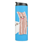 Abbildung des Cartoon von niedlichem Kawaii mit Ei Thermosbecher (Nach rechts gedreht)