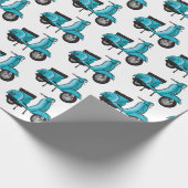 Abbildung des Cartoon von niedlichen Motorrädern Geschenkpapier (Ecke)