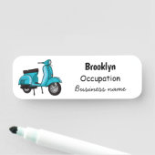 Abbildung des Cartoon von niedlichen Motorrädern Namensschild (Beispiel)