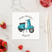 Abbildung des Cartoon von niedlichen Motorrädern Serviette (Beispiel)