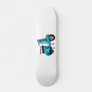 Abbildung des Cartoon von niedlichen Motorrädern Skateboard