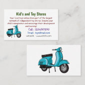 Abbildung des Cartoon von niedlichen Motorrädern Visitenkarte (Vorne/Hinten)