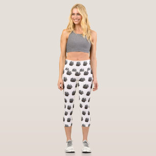 Abbildung des Cartoon von Piratenschiffen Capri Leggings