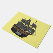 Abbildung des Cartoon von Piratenschiffen Fußmatte (Schrägansicht)