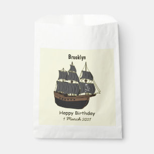 Abbildung des Cartoon von Piratenschiffen Geschenktütchen