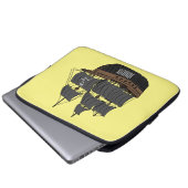 Abbildung des Cartoon von Piratenschiffen Laptopschutzhülle (Vorne Knopf)