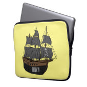 Abbildung des Cartoon von Piratenschiffen Laptopschutzhülle (Vorderseite Links)