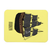 Abbildung des Cartoon von Piratenschiffen Magnet (Horizontal)
