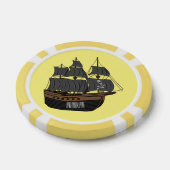Abbildung des Cartoon von Piratenschiffen Pokerchips (Einzeln)