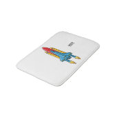 Abbildung des Cartoon von Raketenschiffen Badematte (Schrägansicht)