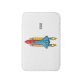 Abbildung des Cartoon von Raketenschiffen Badematte (Vorderseite Vertikal)