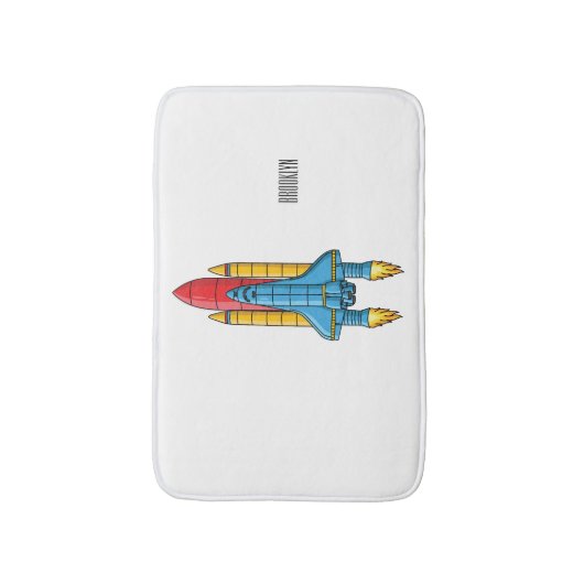 Abbildung des Cartoon von Raketenschiffen Badematte (Vorderseite Vertikal)