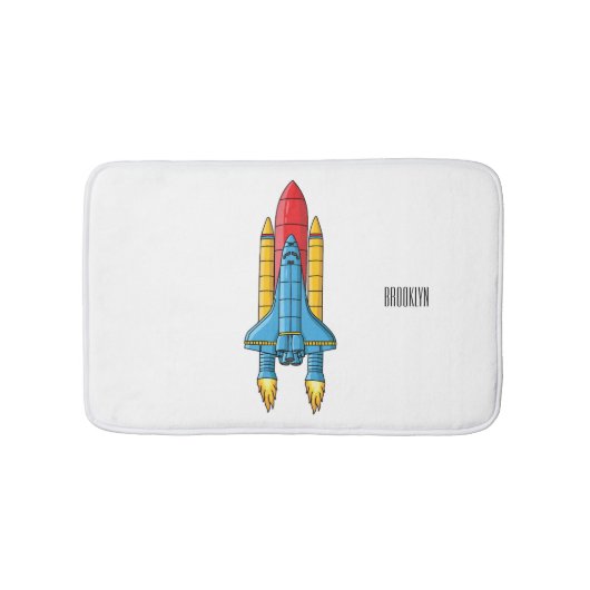 Abbildung des Cartoon von Raketenschiffen Badematte (Vorderseite)