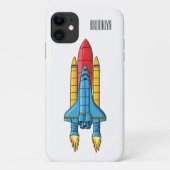 Abbildung des Cartoon von Raketenschiffen Case-Mate iPhone Hülle (Rückseite)