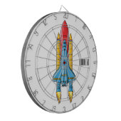 Abbildung des Cartoon von Raketenschiffen Dartscheibe (Vorderseite Links)
