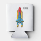 Abbildung des Cartoon von Raketenschiffen Dosenkühler (Rückseite)