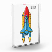 Abbildung des Cartoon von Raketenschiffen Fotoblock (Links)