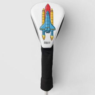 Abbildung des Cartoon von Raketenschiffen Golf Headcover