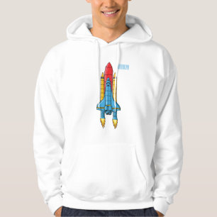 Abbildung des Cartoon von Raketenschiffen Hoodie