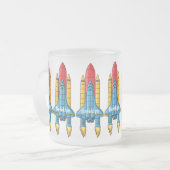 Abbildung des Cartoon von Raketenschiffen Mattglastasse (Vorderseite Links)