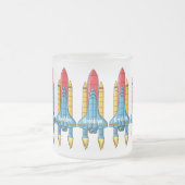 Abbildung des Cartoon von Raketenschiffen Mattglastasse (Mittel)