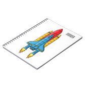 Abbildung des Cartoon von Raketenschiffen Notizblock (Linke Seite)