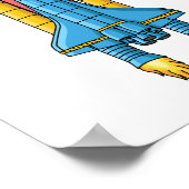 Abbildung des Cartoon von Raketenschiffen Poster (Ecke)