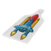 Abbildung des Cartoon von Raketenschiffen Schneidebrett (Ecke)