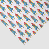 Abbildung des Cartoon von Raketenschiffen Seidenpapier (Ausschnitt)