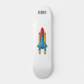Abbildung des Cartoon von Raketenschiffen Skateboard (Vorne)