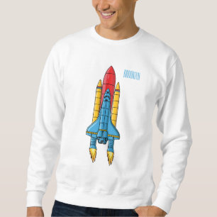 Abbildung des Cartoon von Raketenschiffen Sweatshirt